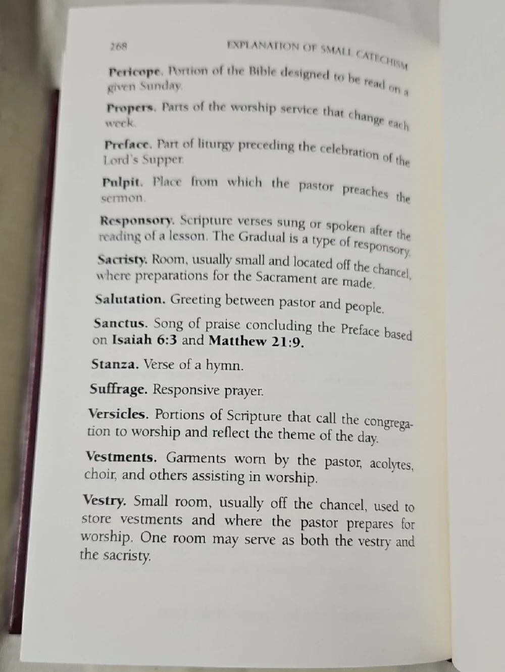 Luther's Small Catechism Burgundy Hardcover - Interleaved